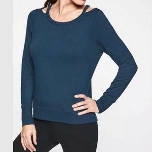Athleta Cut Out Neck Longe Sleeve Sweatshirt